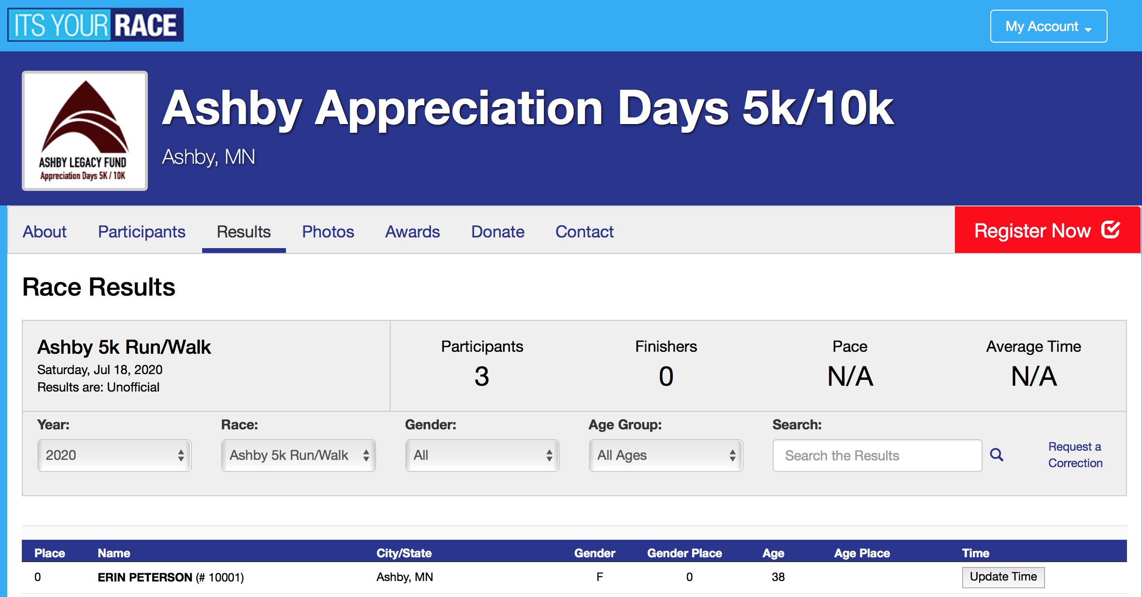 Ashby Appreciation Days 5k/10k in Ashby, MN Details, Registration